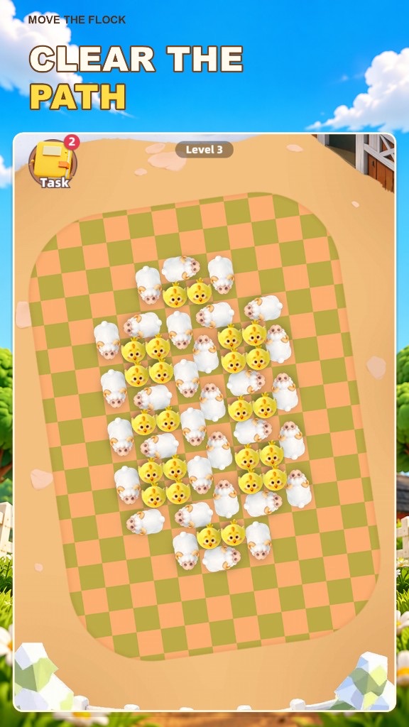 Clear tangled paths by moving sheep in the right order
